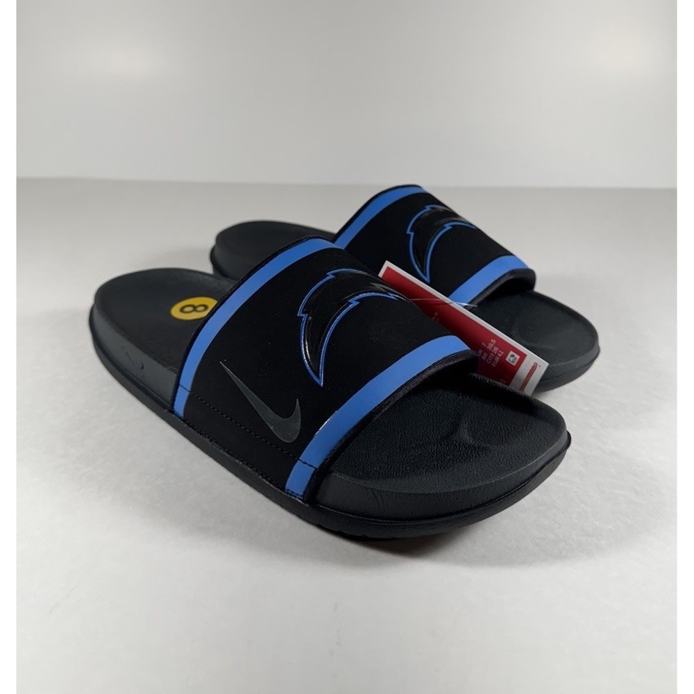 NIKE Offcourt LA Chargers NFL Slides Sandals Blue Black Men's 8 *NEW* DD0516-001